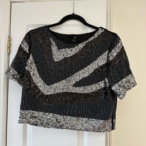Fun Crop Top, sequins, size small